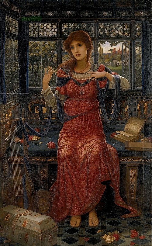 Oh, swallow, swallow, 1894, John Melhuish Strudwick