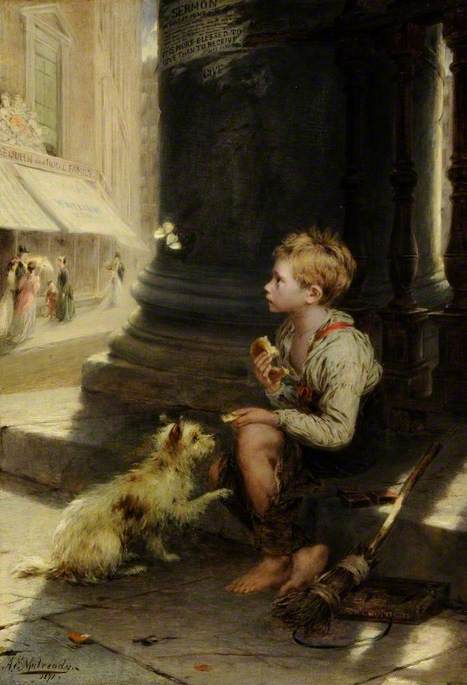 A Share of a Crust, 1871, Augustus Edwin Mulready