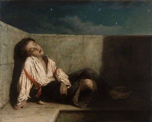 A Recess on a London Bridge, 1879, Augustus Edwin Mulready