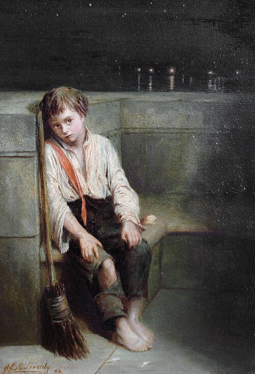 A London Jo - the end of the day, 1884, Augustus Edwin Mulready
