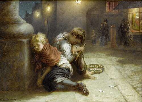 Fatigued Minstrels, 1883, Augustus Edwin Mulready