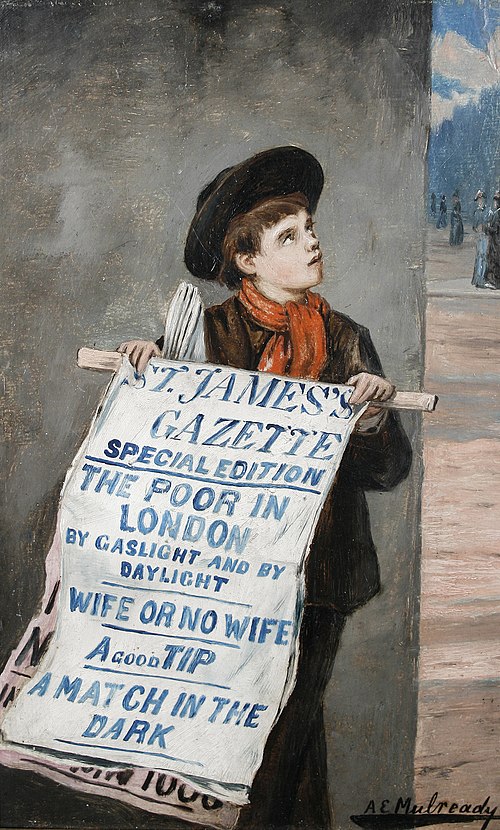 A London Newsboy, , Augustus Edwin Mulready