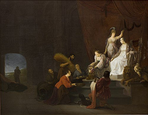 Allegori på freden. Pax krones af Minerva, 1643, Willem de Poorter
