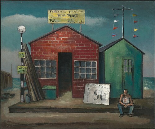 Fishing Station, Long Island Sound, 1941, Victor Perelli