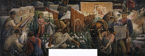 South Texas Panorama (Mural, Alice, Texas Post Office), 1939, Warren Hunter