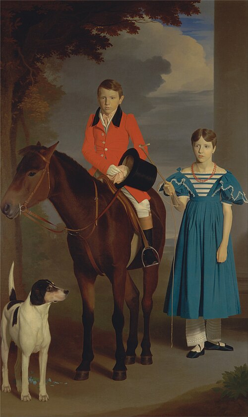 John Gubbins Newton and His Sister, Mary Newton, 1833, Robert Burnard