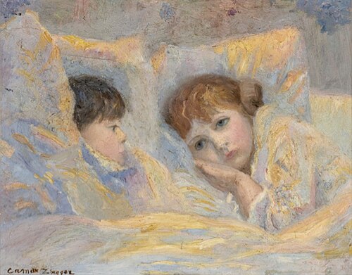 Enfants dans leur lit, , Marie-Anne Zoegger-Camax