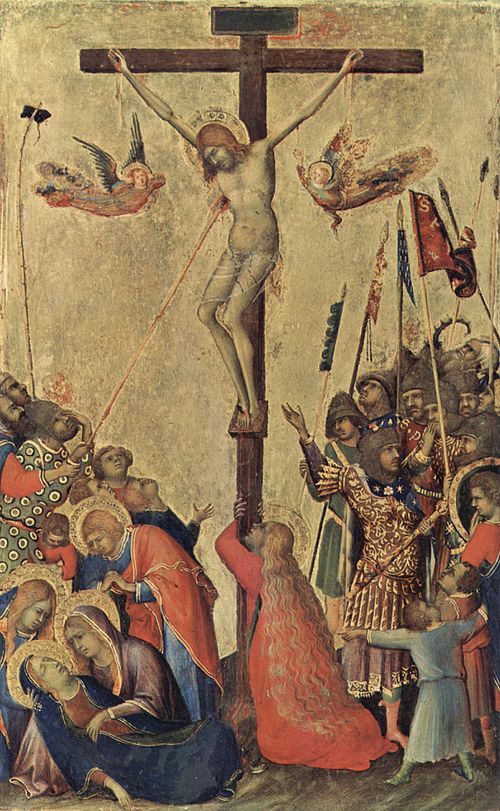Crucifixion. 'Le coup de lance.', 1400, Simone Memmi de Sienne