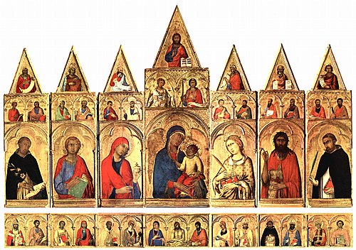 Saint Catherine of Alexandria Polyptych, 1320, Simone Memmi de Sienne