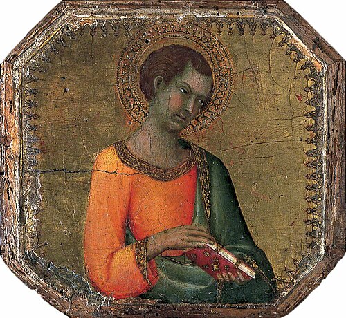 A Saint Holding a Book, 1337, Simone Memmi de Sienne