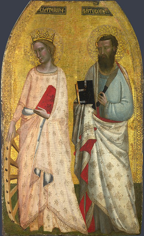 Saint Catherine and Saint Bartholomew, 1350, Allegretto Nuzi
