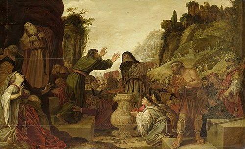 Sts Paul and Barnabas worshipped as gods by the people of Lystra, 1628, Jacob Symonsz. Pynas