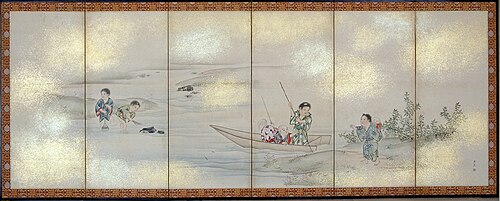 Children Playing in Summer and Winter, 1819, Maruyama Oshin