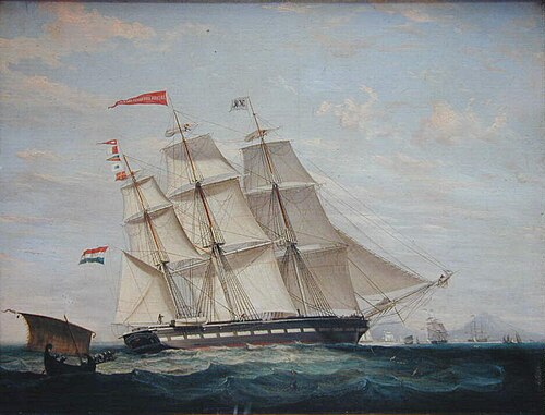 Het fregatschip Jacoba Cornelia Clasina, 1857, Casparus Johannes Morel