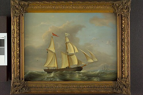 Het schoenerbrikschip Maria Johanna, 1851, Casparus Johannes Morel