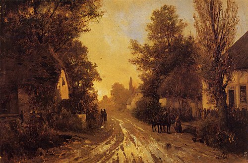 Wiejska droga jesienią, 1878, Zygmunt Sidorowicz