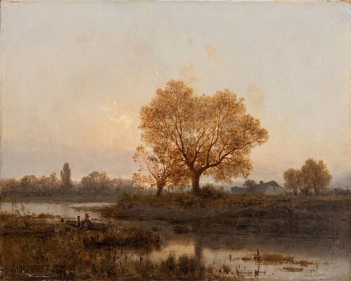 Evening landscape, 1874, Zygmunt Sidorowicz