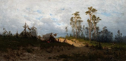 Gypsy encampment., 1876, Zygmunt Sidorowicz