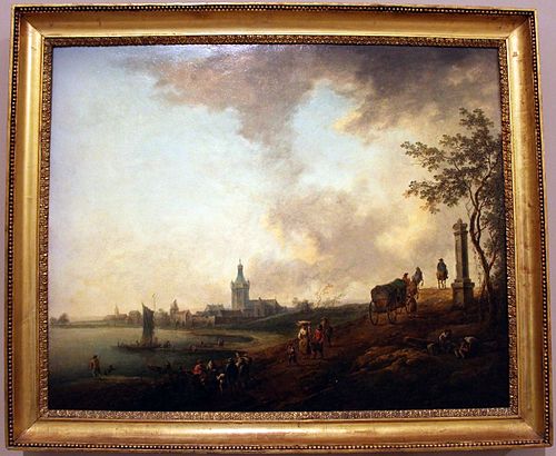 veduta di città con mare calmo, 1750, Christian Hilfgott Brand