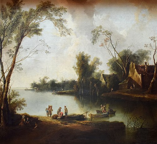 Riverside Landscape, 1750, Christian Hilfgott Brand