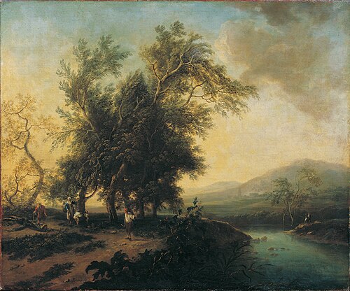 Landschaft mit Staffage, , Christian Hilfgott Brand