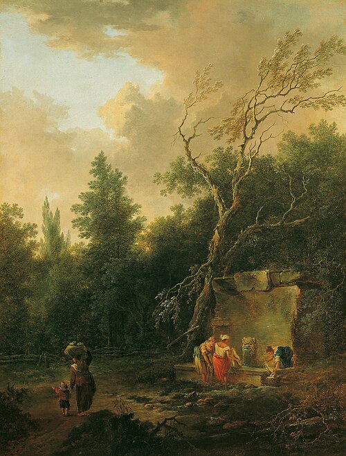 Tree Landscape with Fountain, 1750, Christian Hilfgott Brand