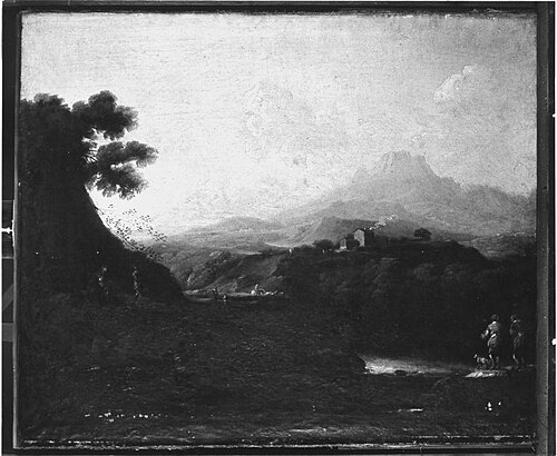Italian landscape, 1725, Christian Hilfgott Brand