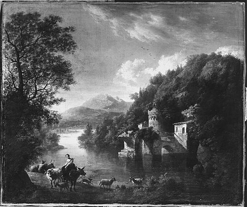 Ideal landscape, 1725, Christian Hilfgott Brand