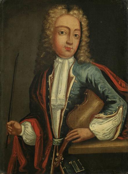 Unidentified Gentleman with Violin, 1720, J. Cooper
