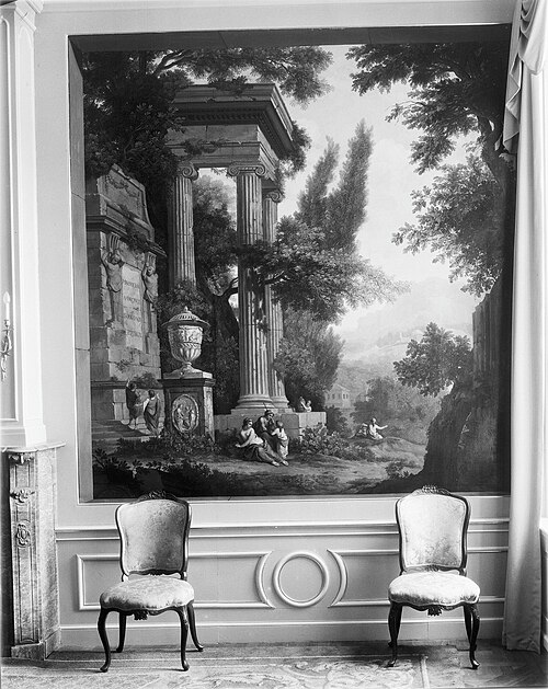 Classical landscape with a shepherd in love, 1770, 1770, Jurriaan Andriessen