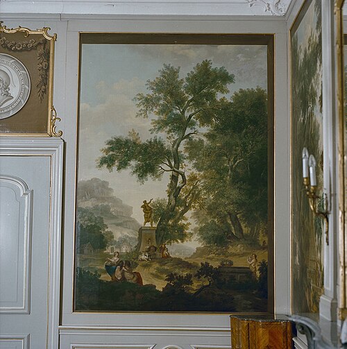 Classical landscape with statues of Hades and Proserpina, 1770, 1770, Jurriaan Andriessen