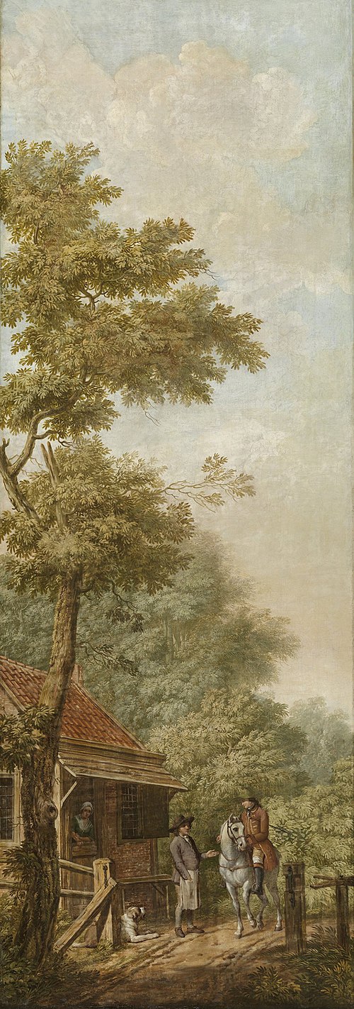 Three wall hangings with a Dutch landscape, 1776, Jurriaan Andriessen