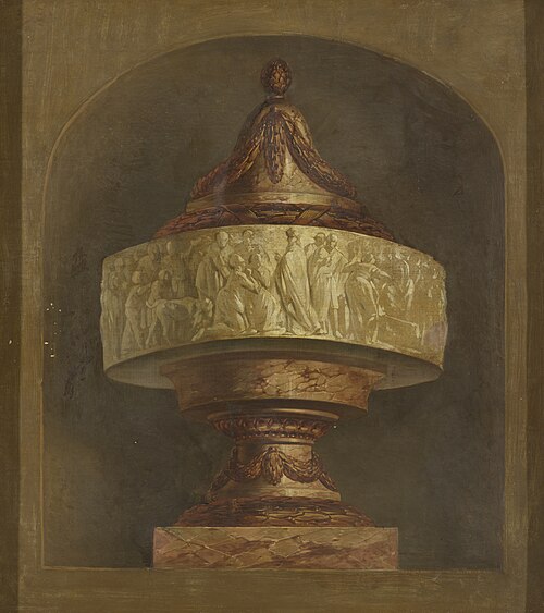 Behangselschildering met siervaas, 1776, Jurriaan Andriessen