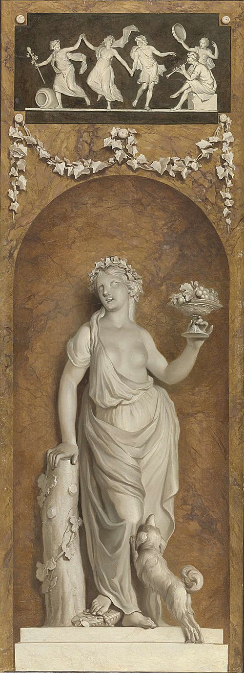 Behangselschildering met bacchante, 1786, Jurriaan Andriessen