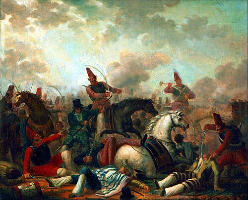 Combate de caballería en la época de Rosas, 1839, Carlos Morel