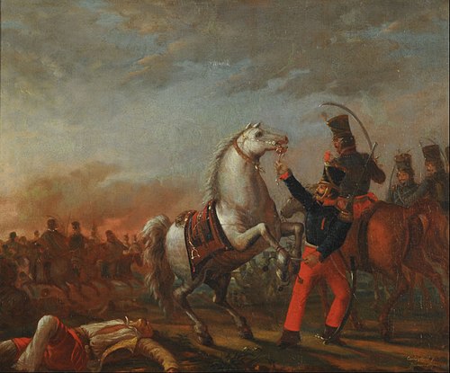 Carga de caballería - Serie Usos y Costumbres de Buenos Aires, 1839, Carlos Morel