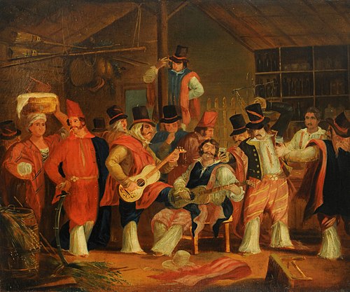 Plenty in a grocery store, 1850, Carlos Morel