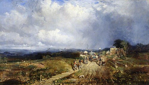 Baggage Waggons Approaching Carlisle, 1849, Samuel Bough