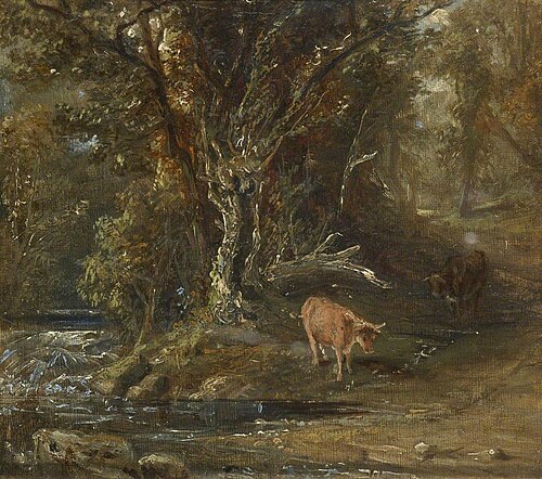 Cattle by a Stream, 1850, Samuel Bough