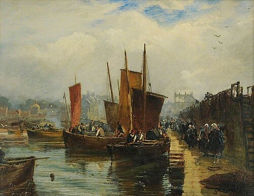 Newhaven Pier, 1864, Samuel Bough