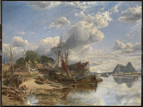Shipyard at Dumbarton, 1855, Samuel Bough