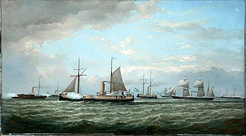 Fleet of Vessels of War, Argentinian Navy, 1874, Samuel Walters