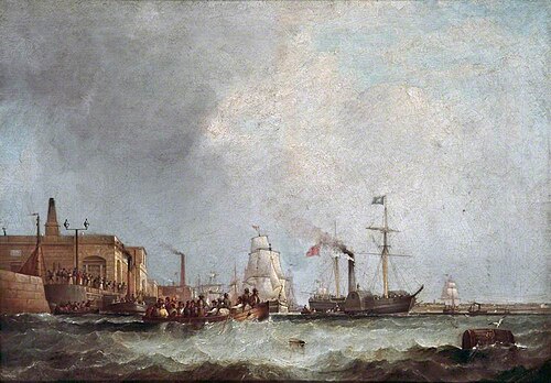 The Pierhead, Liverpool, 1836, Samuel Walters