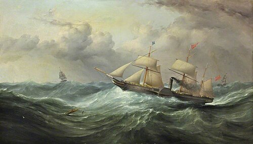 The Steamship 'British Queen', 1838, Samuel Walters