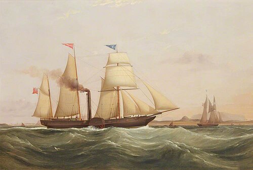Paddle Steamer 'Ethiope' off West Coast of Africa, , Samuel Walters