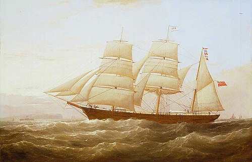 The barque J P Smith, 1840, Samuel Walters