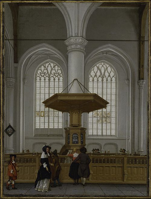 Interior of the Laurenskerk at Rotterdam, 1662, Anthonie de Lorme