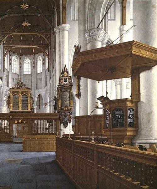 Interior of the Laurenskerk at Rotterdam, 1655, Anthonie de Lorme