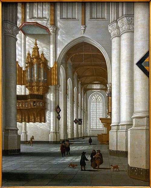 Intérieur de l'église Saint-Laurent à Rotterdam, 1669, Anthonie de Lorme