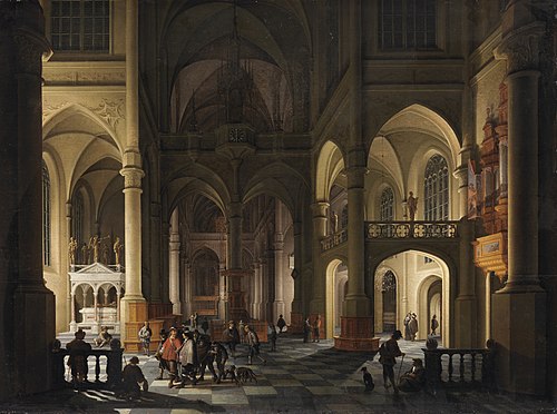 An Interior of a Church, 1650, Anthonie de Lorme